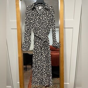 H&M floral, Long sleeve, w/ belt Dress